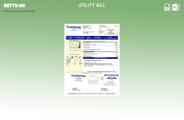 Модерен стил УСA Think Energy шаблон за верзија за комунални услуги